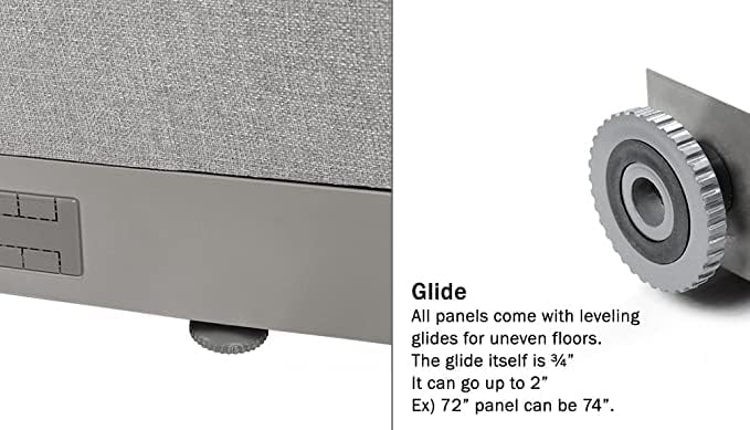 GOF Office Partition Single Panel (24" w x 60" h) 2ft x 5ft