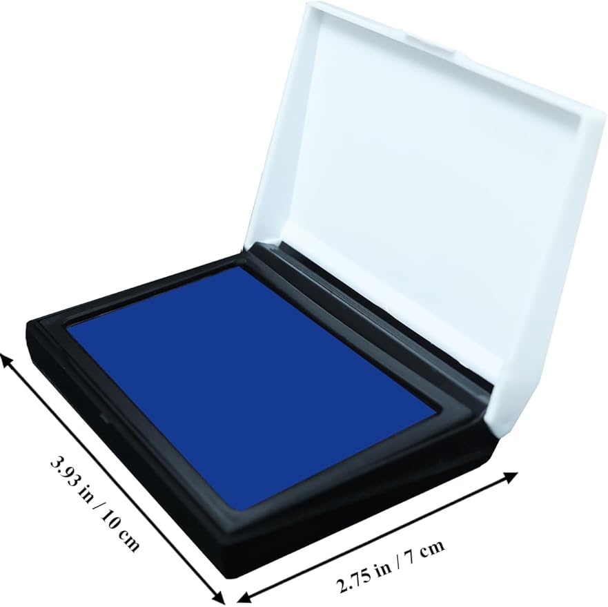 Blue Ink Stamp Pad 2.75" x 3.93", Ink Paste Used for Office, Home, Crafting, DIY (Blue)