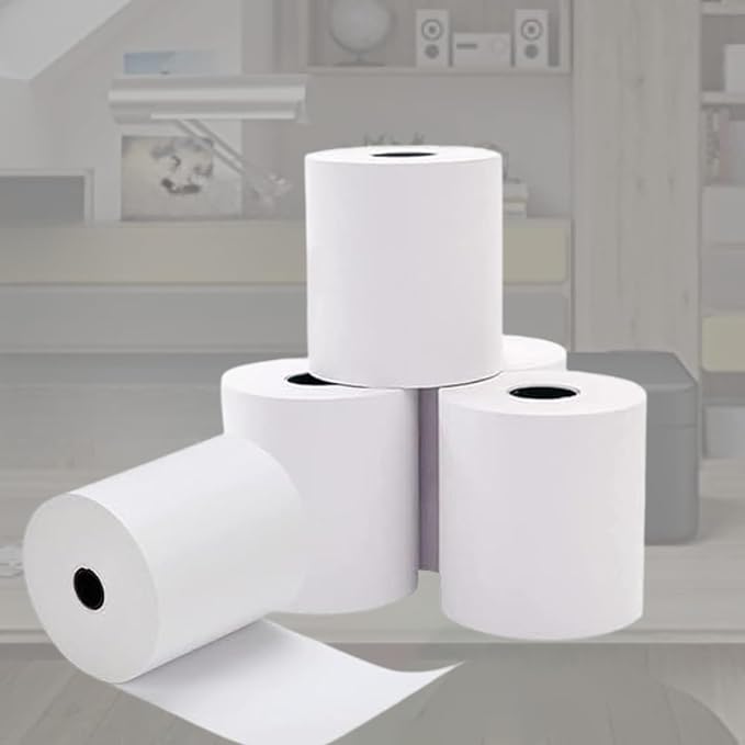 1Ply Bond Receipt Paper Rolls 3 x 150 White Paper for Kitchen Impact Printers TMU200 SRP275 Star SP700 Suitable For Printing Kitchen Tickets and Order receipts 24 Rolls Per Case