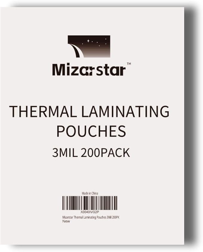 Thermal Laminating Pouches, 9 x 11.5 Inches, 3 Mil, Letter Size, Clear, 200 Pack, Premium Quality Laminating Sheets