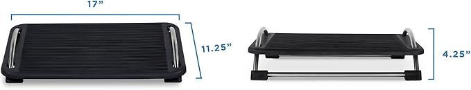 Mount-It! Tilting Footrest Under Desk | Ergonomic Office Foot Rest Adjustable | Computer Desk Foot Support | Large Platform Elevated Office Footrest