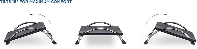 Mount-It! Tilting Footrest Under Desk | Ergonomic Office Foot Rest Adjustable | Computer Desk Foot Support | Large Platform Elevated Office Footrest