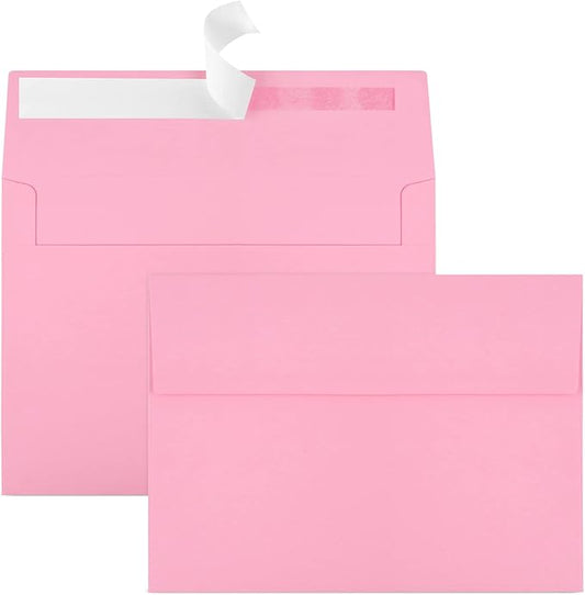 70 Packs of Invitation Envelopes, A2 Envelopes Pink, Postcard Envelopes, Envelopes for 4.5x5.5 Cards, Envelopes for Invitations, Envelopes Self Seal for Photos RSVP, Greeting Cards