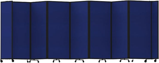 Versare Room Divider 360 Portable Wall Partition | Folding Panels | Large Freestanding Divider | Locking Wheels | Temporary Room Separator