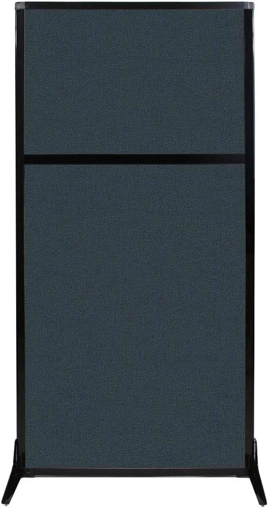 Versare Workstation Partition | Portable Wall Divider | Modern Office Cubicle | Free Standing Privacy Screen | Flexible Work Space | 33" x 70" Blue Spruce Fabric Panels