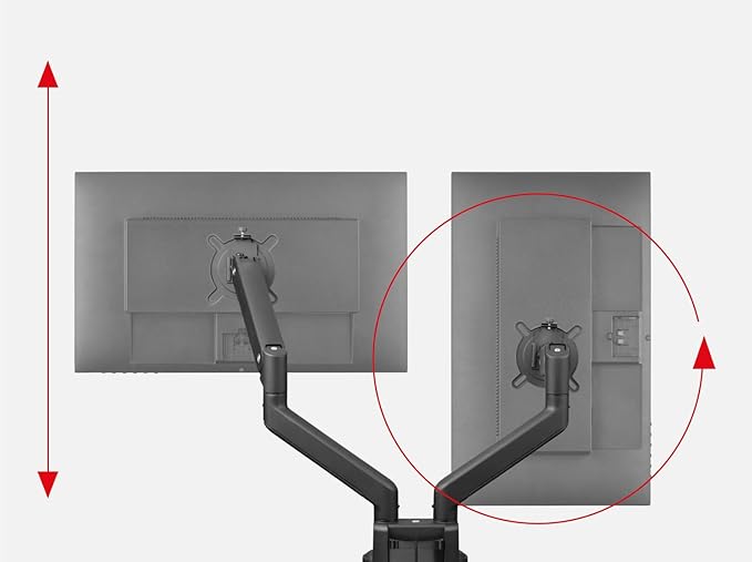 One For All Universal DM4210 Universal Monitor Mount Solid Dual Monitor arm100 x 100 Black