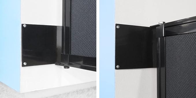 Wall-Mounted Sliding StraightWall Room Divider | Adjustable Widths | Locking Wheels | Room Separator | Up to 7'2" Wide x 7'6" Tall Cloud Gray Fabric Panels