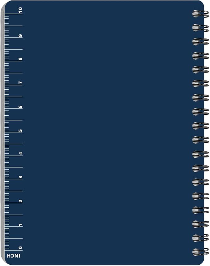 2PCS Large Weatherproof Stone Paper Spiral Notebooks 8.5" x 11" with 100 Pages Universal Pattern and PVC Cover, Waterproof Notebooks A4 Size for Outdoor Field (8.5" x 11", Blue)