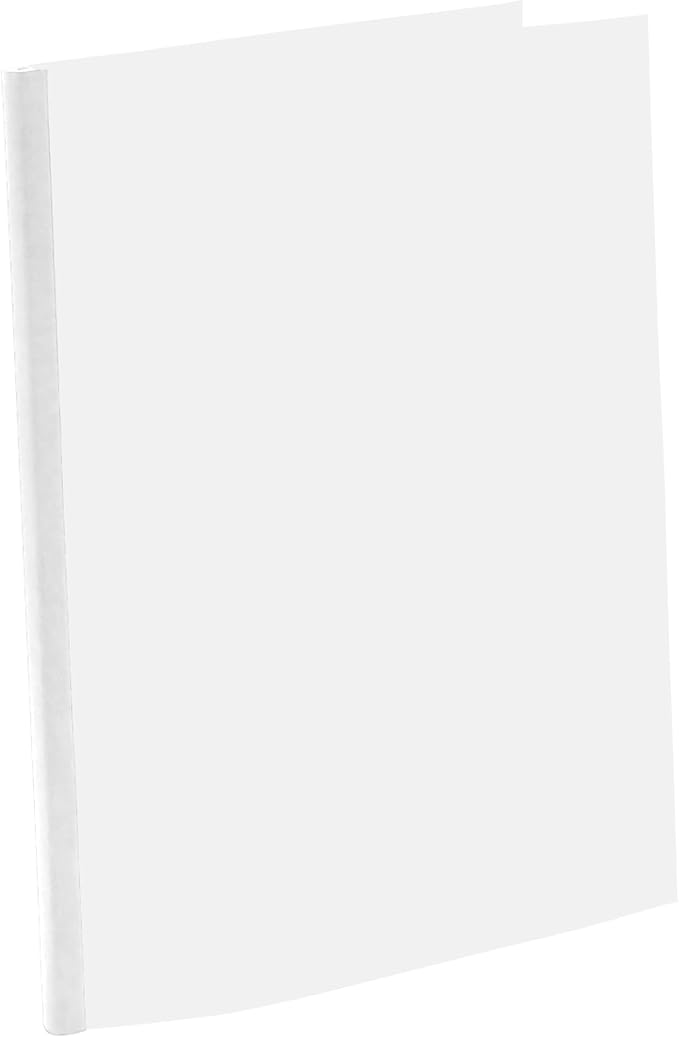 Thermal Binding Clear Covers with Steel Spine –for Thermal Binding Machines – Formerly Unibind – Used in Real Estate, Education and Various Businesses (White, 120 Sheets Max - 60/Box)