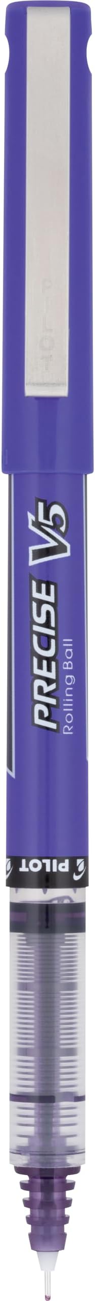 Pilot Precise V5 Rollerball Pens, Extra Fine Point 0.5 mm Purple Pen, Purple, Pack of 12