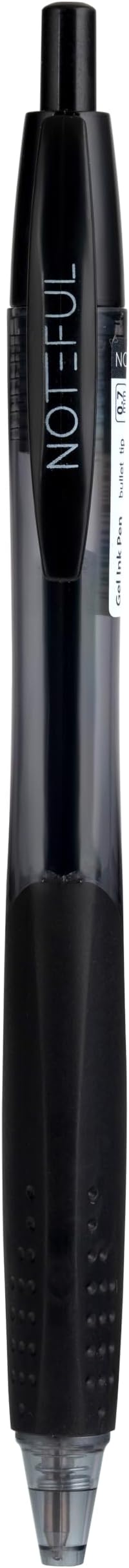 Retractable Tri Grip Gel Pen For Journaling, Smooth Writing, Black Gel Ink Medium Point Pens (0.7 mm), Pack of 8