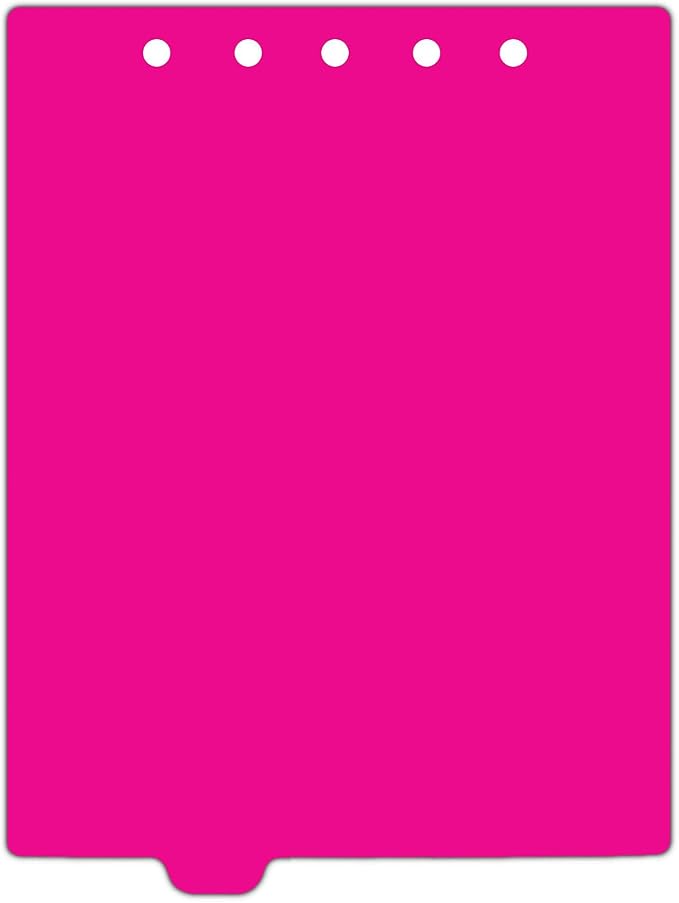 Carstens - Heavy Duty Plastic Ring Binder Dividers, Bottom Tab, 1/9 Cut, Tab 3 Position, US Letter, Hot Pink, Pack of 10, (2619-23) - Ideal Medical Chart Dividers or Index Tabs for 3 Ring Binders