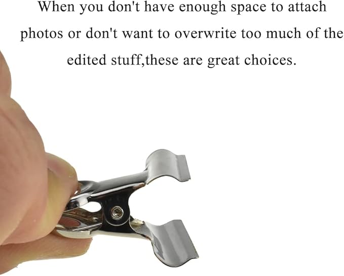 HAHIYO 1.25inch Silver Bulldog Clips Metal File Hinge Binder Clips Clamps Save Space Strong Spring Jaws Rock Solid Grip Book Lay Flat Deburred Edge for Hang Photos Wall Grid Dog Food 20PCS