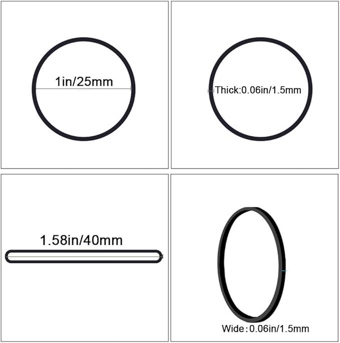 Rubber Bands Size #10 Black 760pcs Elastic Rubber Band size10 1inch Small Rubber Bands for Office Supplies Home