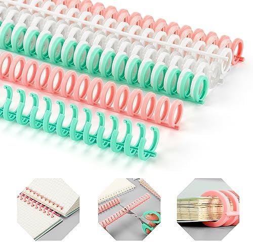 Comb Binding Spines Easy to Open Close Adding Pages for Binding Machine Worklion 1/2 Inch Diameter 30 Ring Plastic Binder Combs and Spines Maximum 85 Sheets 10pieces
