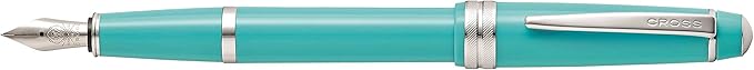 Cross Bailey Light Refillable Fountain Presented in a Everyday Gift Box - Medium Point, Black Ink, Polished Teal