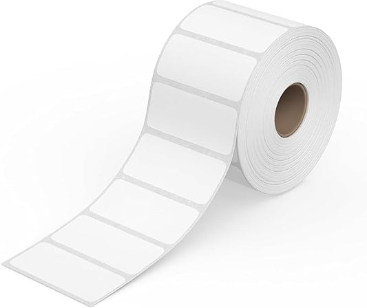 PSBM Thermal Transfer Labels, 4x2 Inch, 4 Rolls, 2875 Labels/Roll, 3 Inch Core, Perforated, Must Have Thermal Ribbon (Not Included)