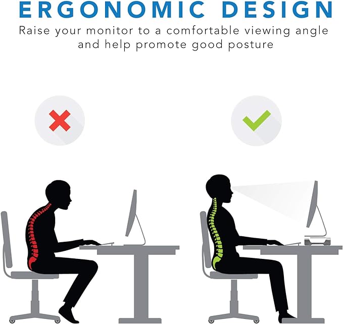 Mount-It! Aluminum Monitor Stand for iMac - Wide Unibody Monitor Riser - Metal Monitor Stand Desktop Organizer with Keyboard Storage - Universal Desktop Monitor Riser for PC, iMac, MacBook, Laptop