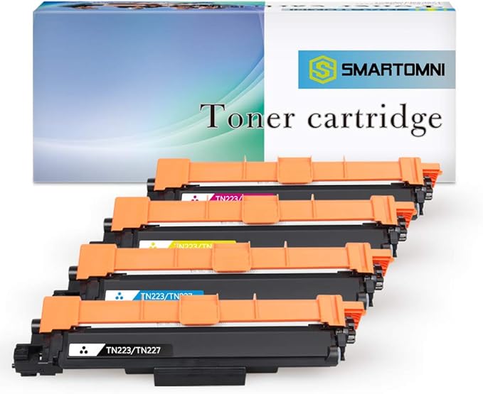 Compatible Toner Cartridge Replacement for Brother TN223 TN227 4 Pack, for use with Brother HL-L3210CW, HL-L3230CDW, HL-L3270CDW, HL-L3290CDW, MFC-L3710CW, MFC-L3750CDW