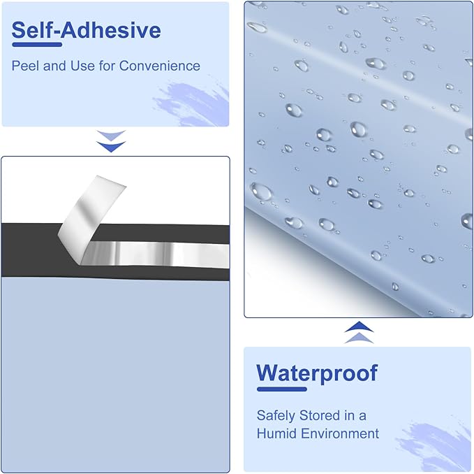 Large Poly Mailers 19x24 Inch 100 Pack, Shipping Bags for Clothing with Self-Sealing Tear-Resistant, Waterproof Poly Bags, Mailing Envelopes for Small Business (Light Blue)