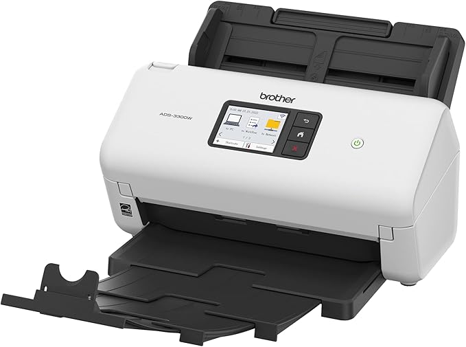 Brother ADS-3300W Wireless, High-Speed Desktop Scanner | 2.8-inch Touchscreen | Scans Up to 40ppm1