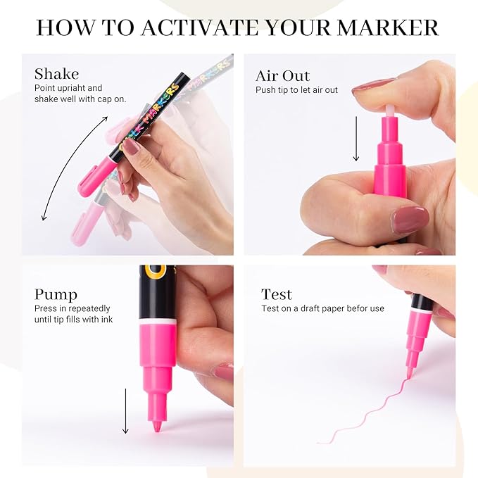 KERIFI Liquid Chalk Markers Fine Tip 1.0 mm, 12 Colors Wet Erase Makers for Chalkboard Calendar, Erasable Chalk Pens for Chalkboard, Blackboard, Bistro, Menu, Glass, Wedding Signs, 45 Labels Included