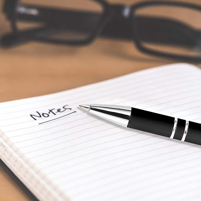 Personalized Ballpoint Pen, 100 Pcs, Customized with Name and Logo, Black Ink, Touch Tip Design, Ideal for Office and School Supplies