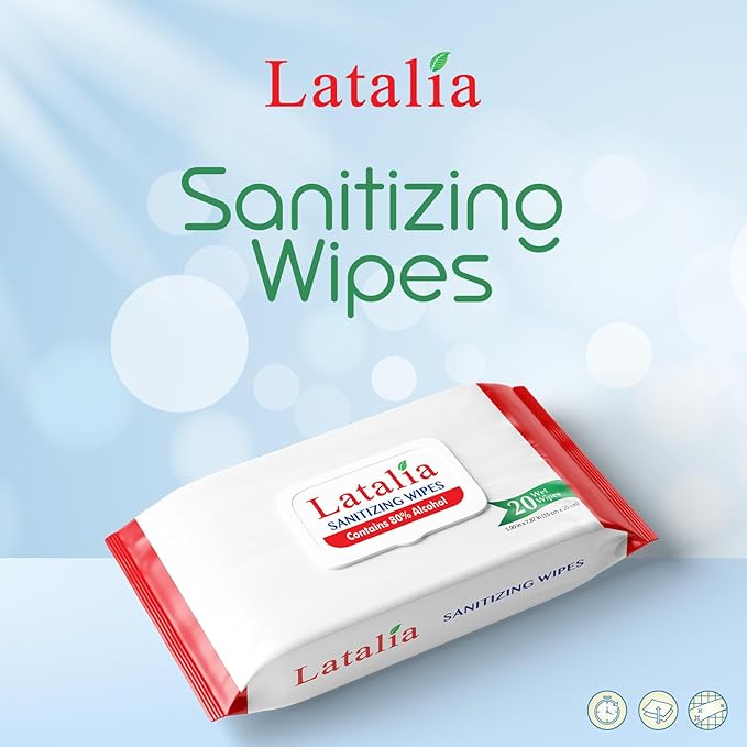 Hand Wipes | 80% Alcohol Hand Sanitizer Wipes for Hands & Face Moisturizing, Gentle, Convenient and Fragrance Free (Pack 0f 1, 20 Counts)