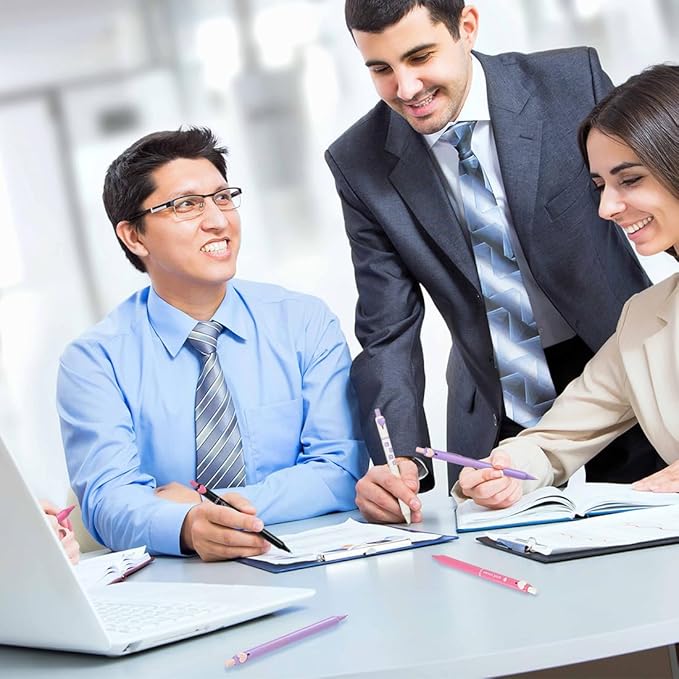 5 Pcs Colorful Gel Pens,0.5mm Fine Point for Journaling Note Taking Writing, Quick Dry Black Ink Pens for Office School Supplies Gifts for Women Teacher Students (Pink heart)