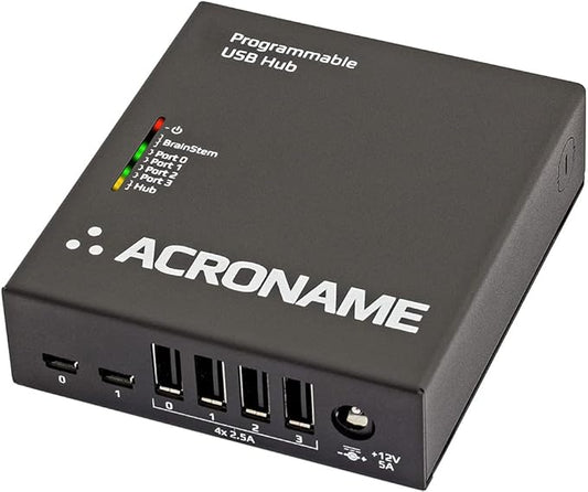 Managed USB Switch/Hub 2 Computers - 4 Port, Fast Charge (2.5A), Industrial Grade, Programmable Compatible with Mac/Windows/Linux USB 2.0