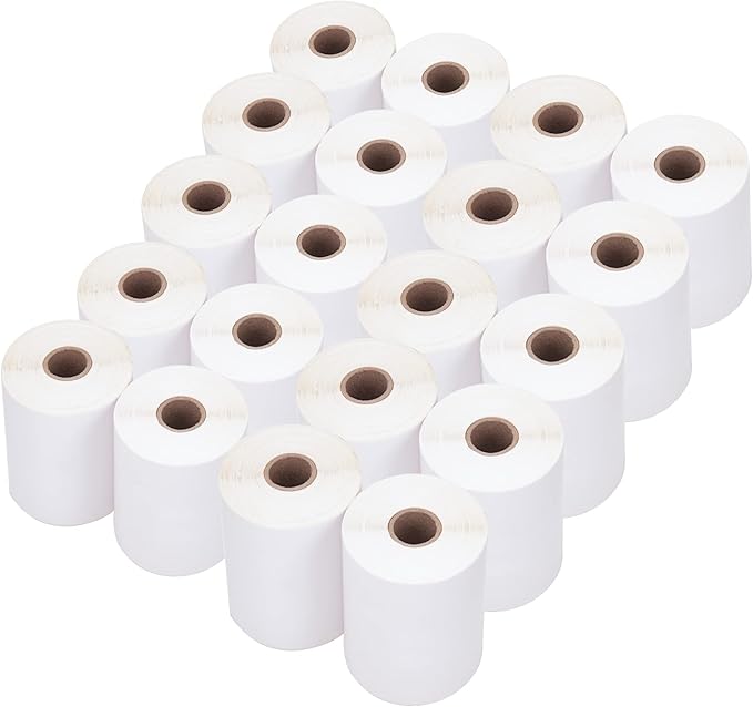NATURALABEL 5000 PCS 4" x 6" Direct Thermal Shipping Labels for Small Business, with Perforated Lines, Compatible with Rollo and Zebra (20 Rolls, 250 Labels/Roll)