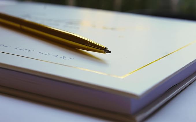 Elegant Wedding Guest Book – 100 Plain Sheets, Pen Included – Guest Book for Wedding Reception, Parties, Birthdays – Capture Special Memories – 240x210mm Keepsake Album