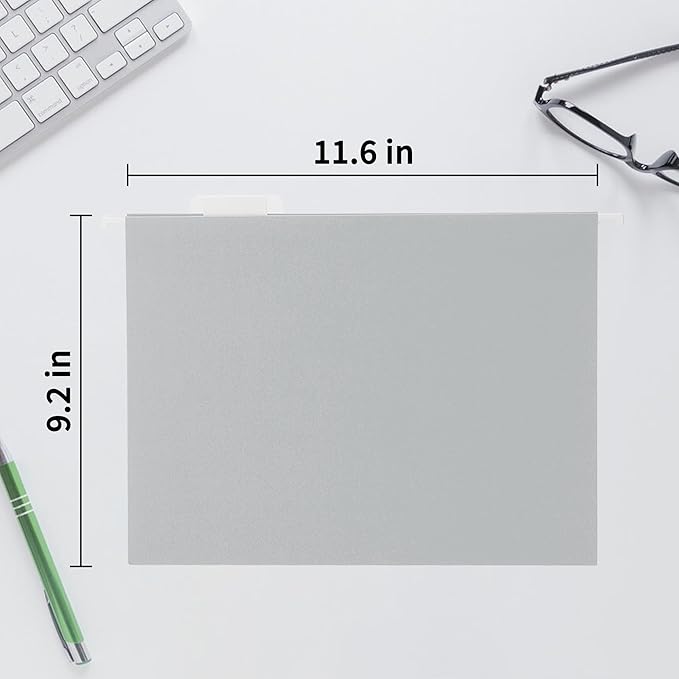Grey Hanging File Folders,25 Packs Letter Size File Folder,Designed for Bulky Files,Filing Cabinet,1/5 Adjustable Tabs for Office,School,Home