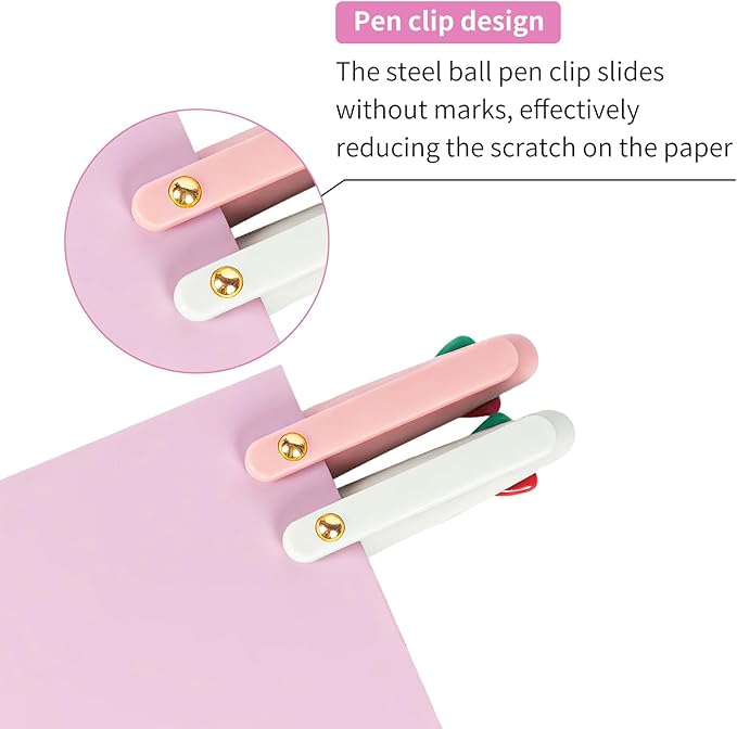 Ddaowanx 4-in-1 Multicolor Ballpoint Pens 0.5mm Fine Point Smooth Writing,nurse accessories for work,gifts for teen girls and Planner, 12-Count (Morandi+Macaroon)