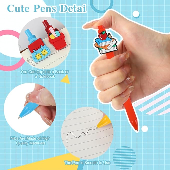 Teacher Pens,Teacher Gifts for Appreciation Thank You,Classroom Rewards Pens for Schools,Cute Funny Gel Ink Pen Gift for Daughter Son Grandaughter Grandson Study Supplies