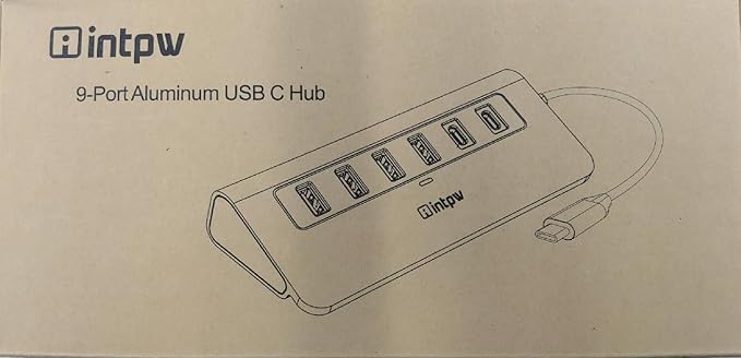 USB C Hub 10Gbps, 9-in-1 USB 3.2 Hub with 4K@60Hz HDMI, Type-C 3.2, 2 USB-A 3.2, 2 USB-A 2.0, PD 100W, SD/TF Slot, Aluminum USB Hub for Laptop, iPhone 16/15 Series, MacBook Air/Pro and More