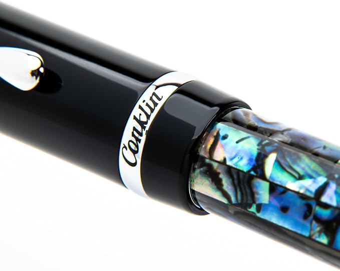 Conklin Duragraph Fountain Pen Abalone Nights - Medium Nib, Elegant Writing Instrument with Exquisite Abalone Finish