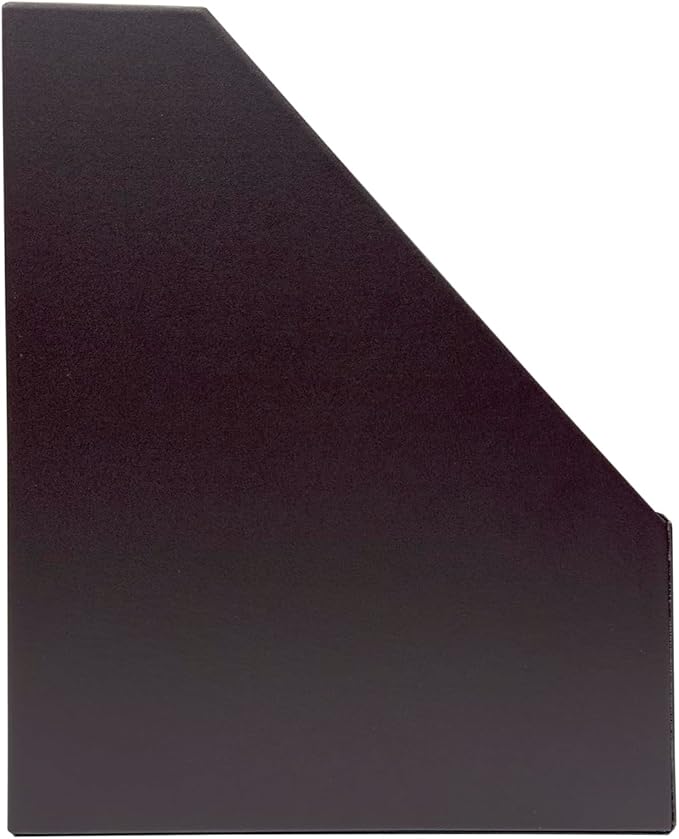 UnionBasic Magazine File Holder - Office Leatherette Desktop Document File Folder Journals Organizer Racks, Coffee