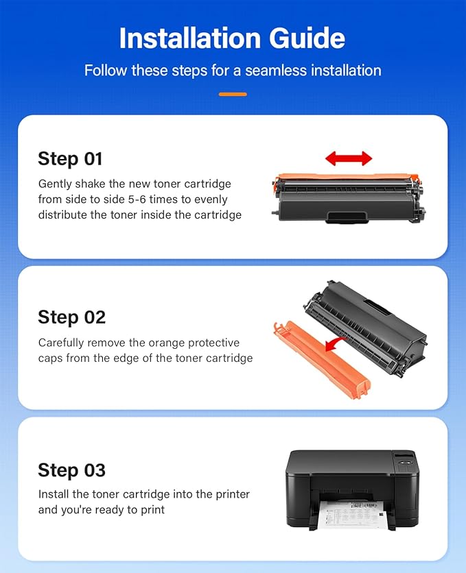 TN433 Toner Cartridge 4-Pack Replacement Compatible for Brother TN-433 TN431 TN436 MFC-L8900CDW MFC-L8690CDW HL-L8360CDW HL-L8260CDW MFC-L8610CDW MFC-L8905CDW MFC-L9570CDW HL-L8360CDWT Printer Set Ink