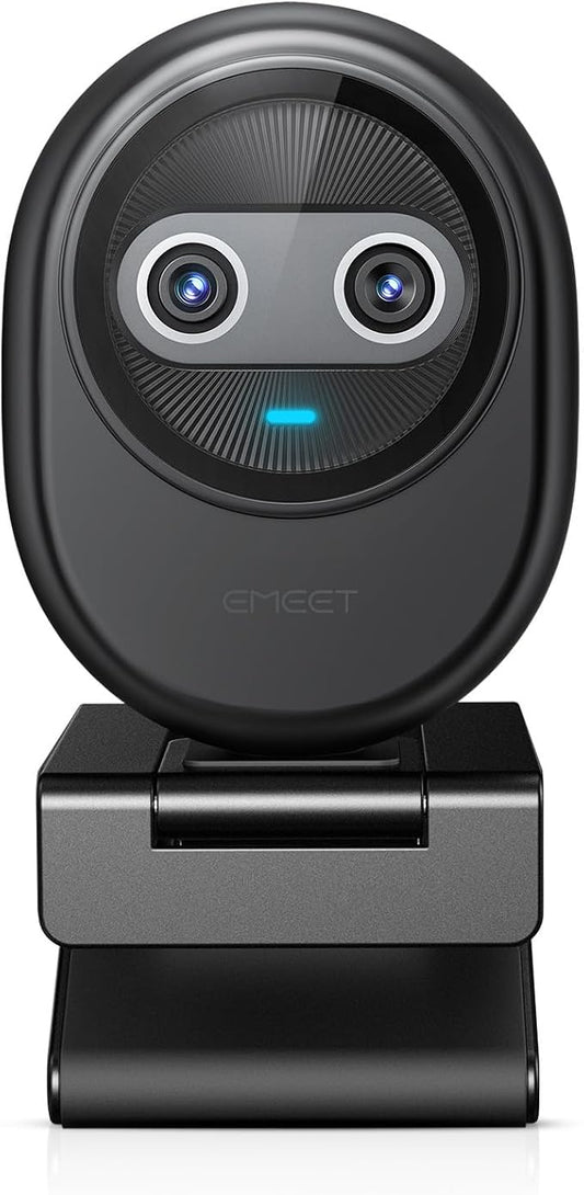 EMEET Piko 4K Webcam for Streaming, World’s 1st Dual-Camera AI-Powered 4K Camera w/AI Autofocus, 3 Mics Array&3 Sound Modes, USB Webcam with Clip, Great for Streaming, Desk Setup and Creative Gifts
