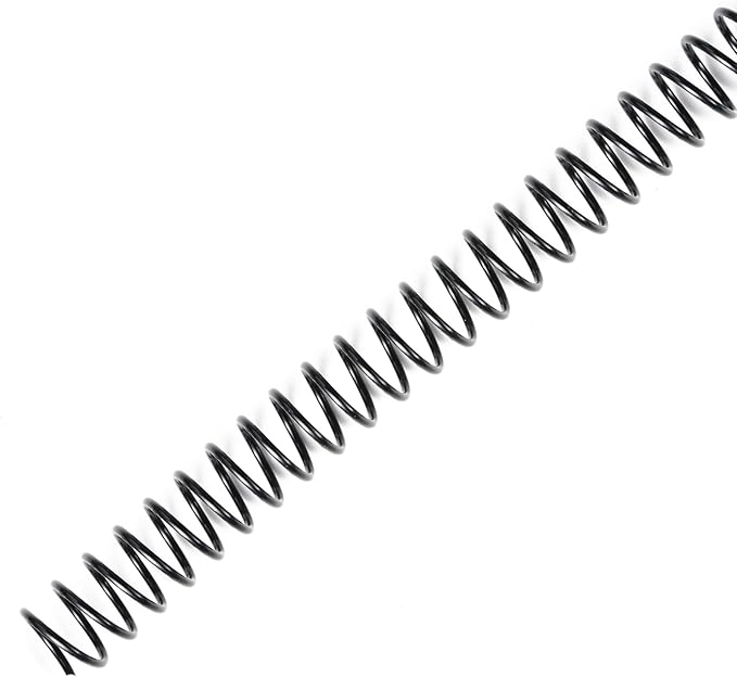 TOTiyea 100 Pack Plastic Spiral Binding Coils, 10mm(3/8") Binding Spirals, 75 Sheet Capacity, 4:1 Pitch, Black