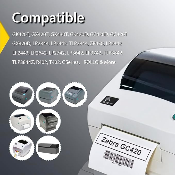BETCKEY - 3" x 1" (76 mm x 25 mm) UPC Barcode & Address Labels Compatible with Zebra & Rollo Label Printer,Premium Adhesive & Perforated [10 Rolls, 13750 Labels]