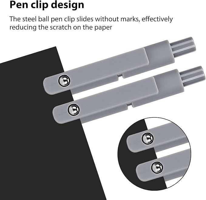 Ddaowanx Gel Pens, 0.5mm Fine Point Quick Dry Black Ink Pens Retractable, Nursing School Essentials,School Supplies, Gifts for Women (6Pcs-Black Ink)