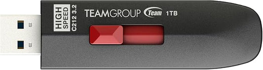 TEAMGROUP C212 Extreme Speed 1TB 1000/800MB/s USB 3.2 Gen 2 Easy Push-and-Pul Flash Thumb Drive External Data Storage Memory Stick Compatible with Computer/Laptop/PS4 PS5 TC21231TBB01