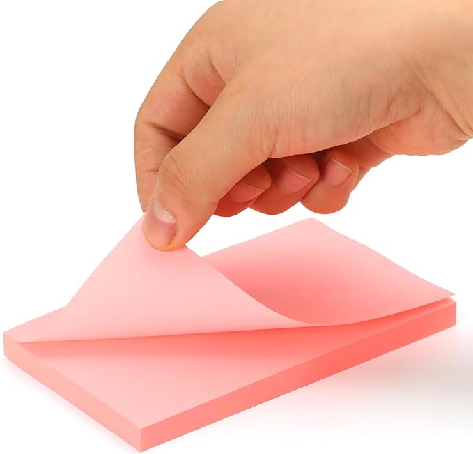 3 in x 5 in Large Sticky Notes, 76 x 127 mm 6 Pads Assorted Self-Stick Pads for Notebook,Office,School and Home,80 Sheets/Pad (24 Pads Brillant)