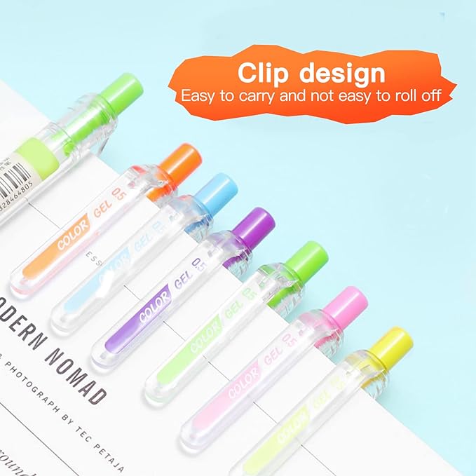 Luminous colors Journal Planner Pens Colorful 0.5mm Markers Fine Tip Drawing Pen Porous Fineliner Pen for Bullet Journaling Writing Note Taking Coloring Art Office School Supplies (6 luminous colors)