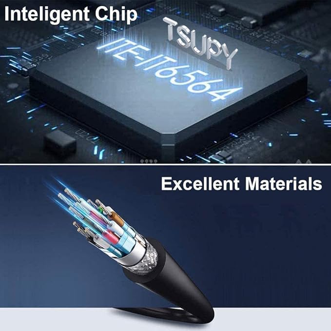 USB Hub 3.0 Splitter, TSUPY USB 3.0 Hub Multi USB Adapter Port Expander with 4ft Cable, SD/TF Card Reader & 3 USB 3.0 Ports Compatible for PC, Laptops, Surface Pro, MacBook, iMac Pro