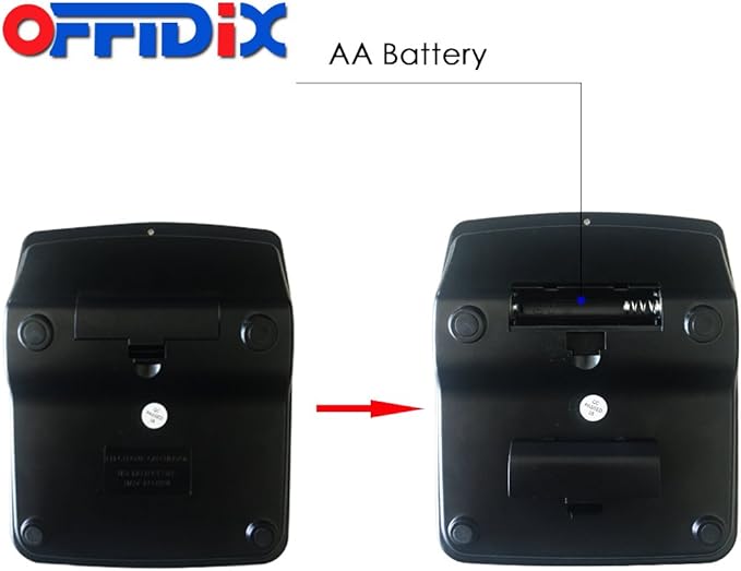 OFFDIX Office Desktop Calculator, Solar and Battery Dual Power Electronic Calculator Portable 12 Digit Large LCD Display Calculator