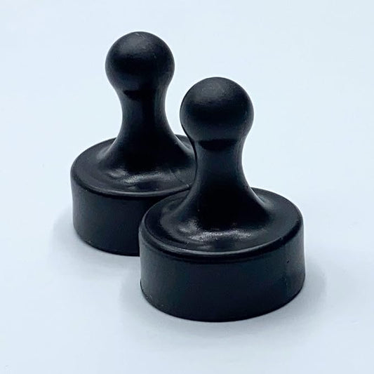 GLASSBOARD STUDIO Powerful Neodymium Magnets, Pawn-Shaped - Strong Fridge/Refrigerator and Whiteboard Magnet, Ideal for Office, Kitchen, Crafts - Rare Earth, Heavy Duty (2, Black)