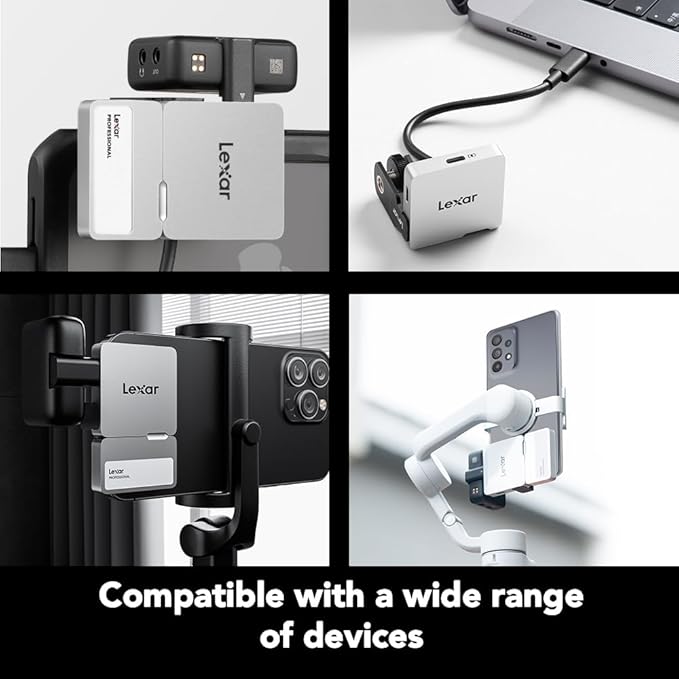 Lexar Professional Go Portable Hub, Four Type-C Ports, USB 3.2 Gen 2, Up to 10Gbps, Ultra-Compact, Perfect for Go Portable SSD, Compatible with Smartphones, PC & Mac, Tablets & iPad (LPASL400-RNSNG)